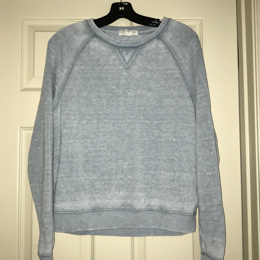 Blue crew neck